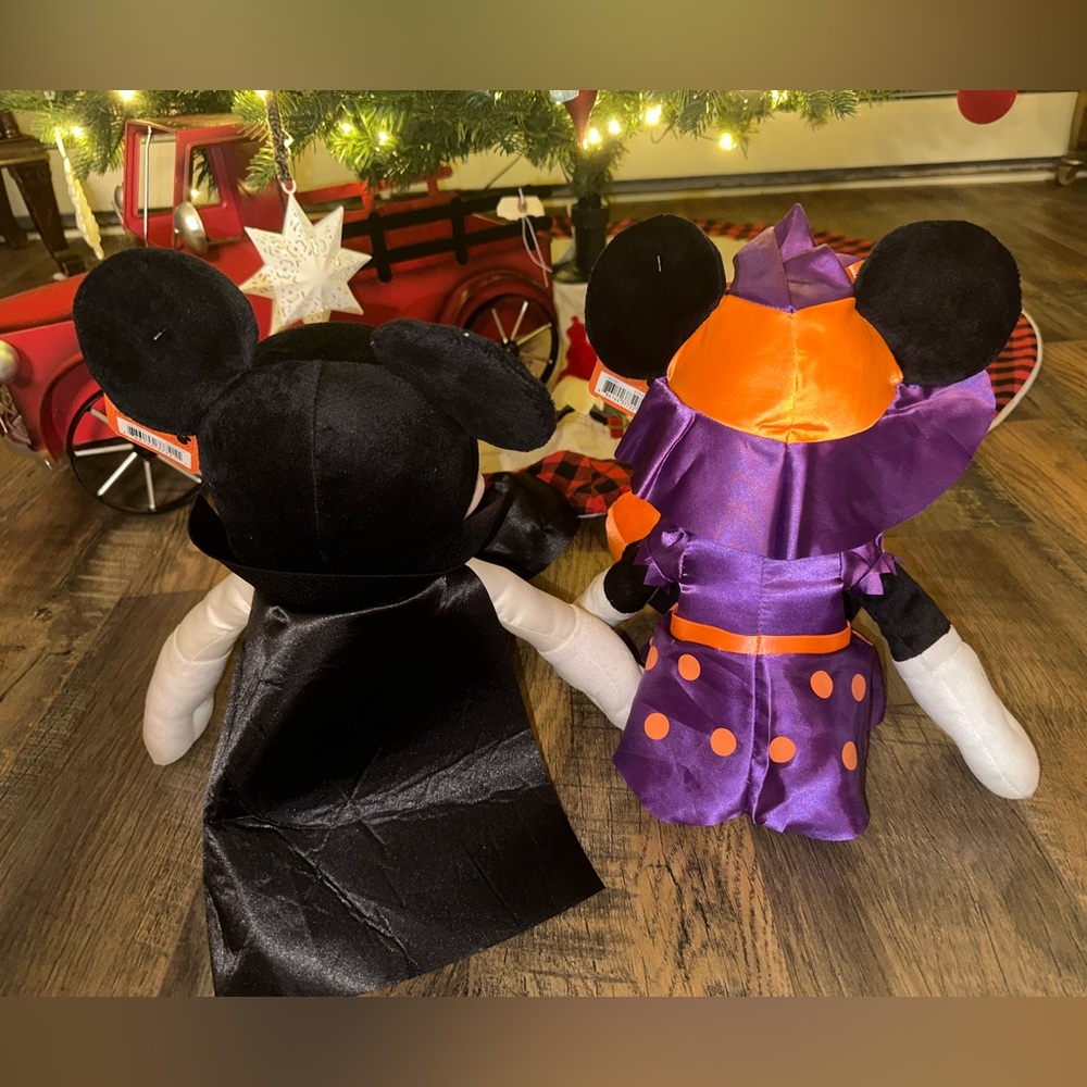 Mickey And Minnie Mouse Plush Vampire & Witch 18” Long ~ NWT (you get both) - Picture 2 of 11
